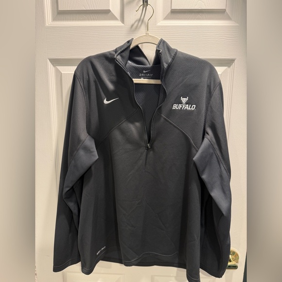 Nike Dri-FIT 1/4 Zip Pullover Men’s XL Black Buffalo Logo Performance Top - Picture 5 of 10